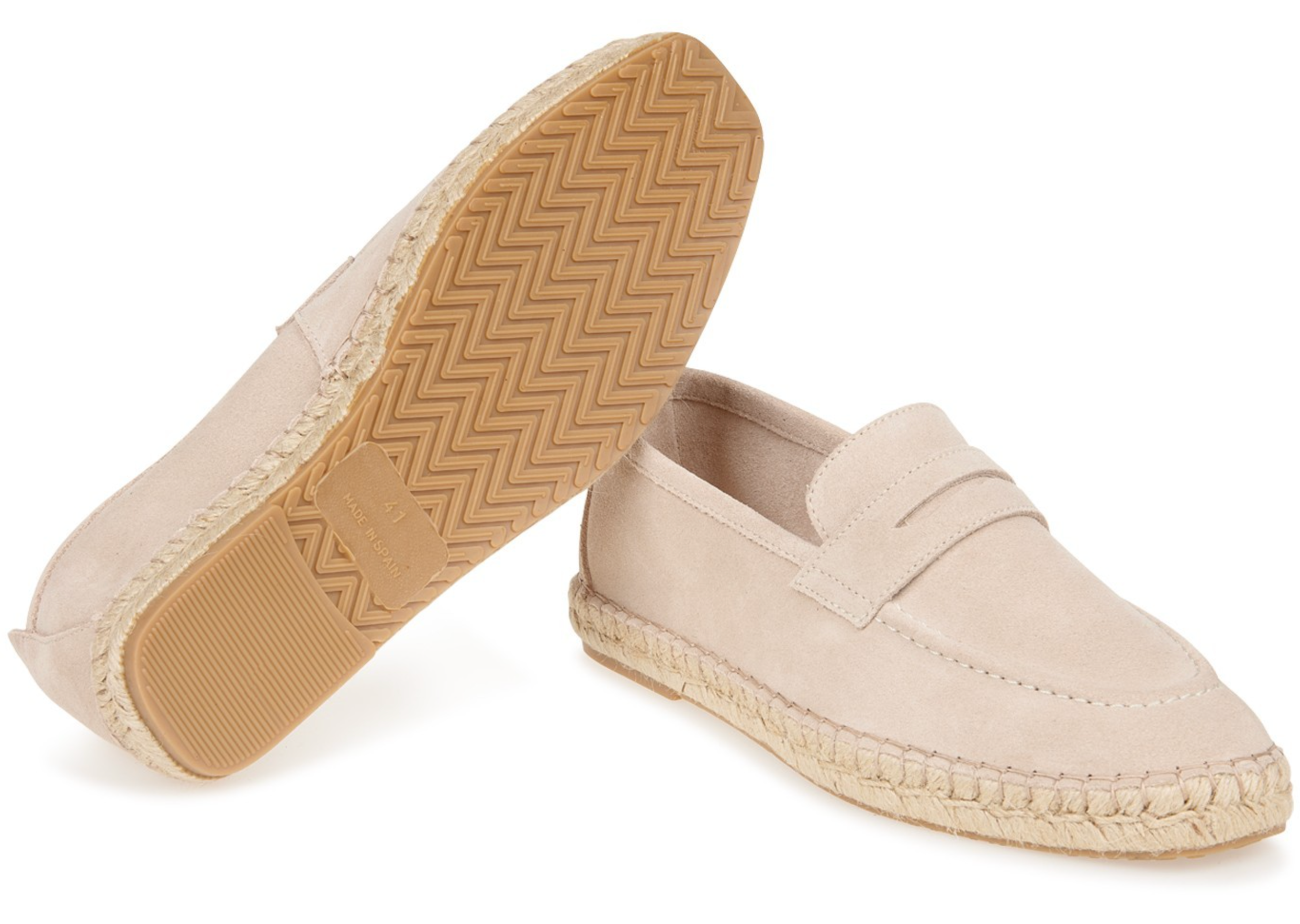IBIZA - Beige suede calfskin espadrilles