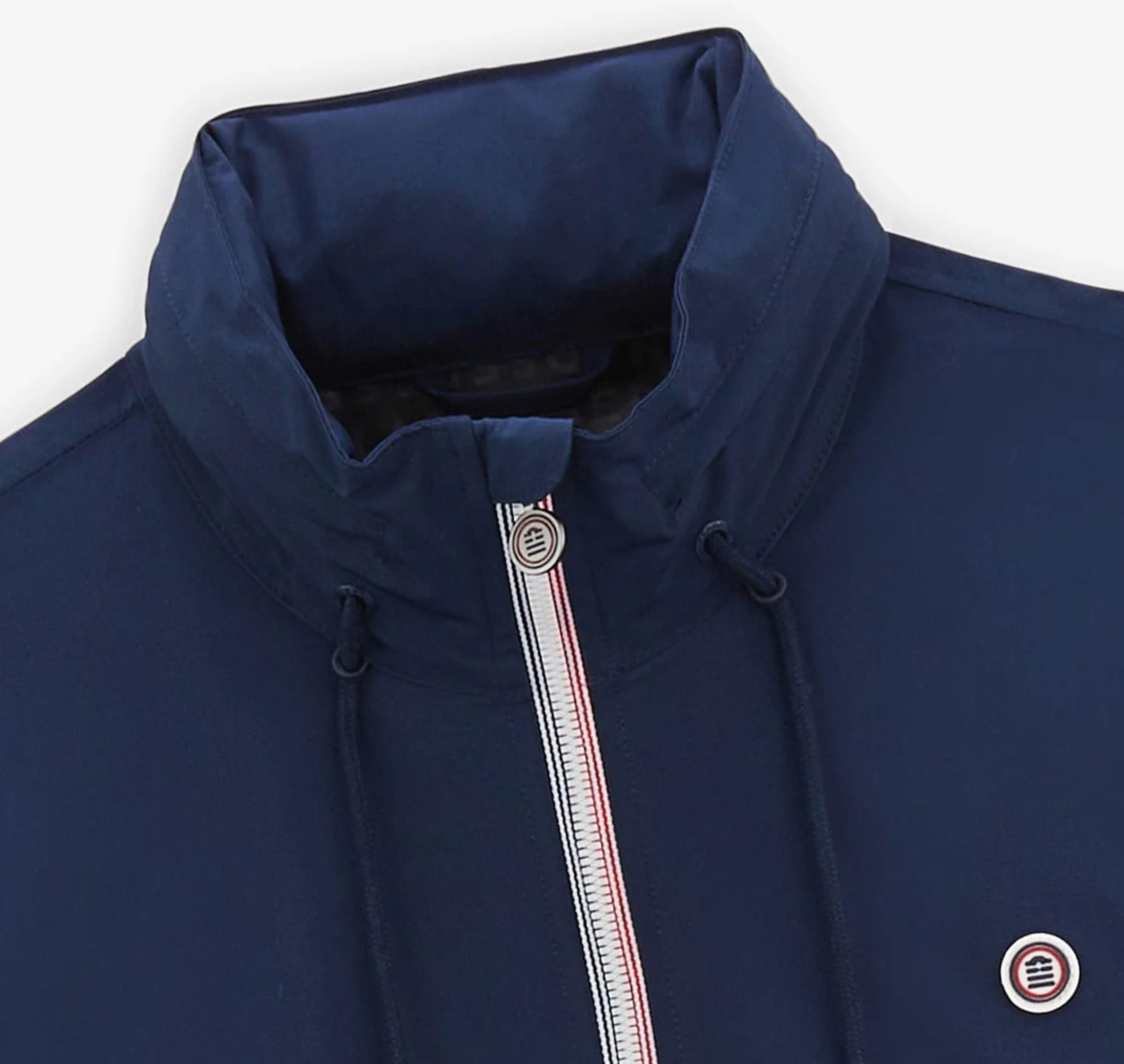 Long waterproof Storm jacket in denim blue