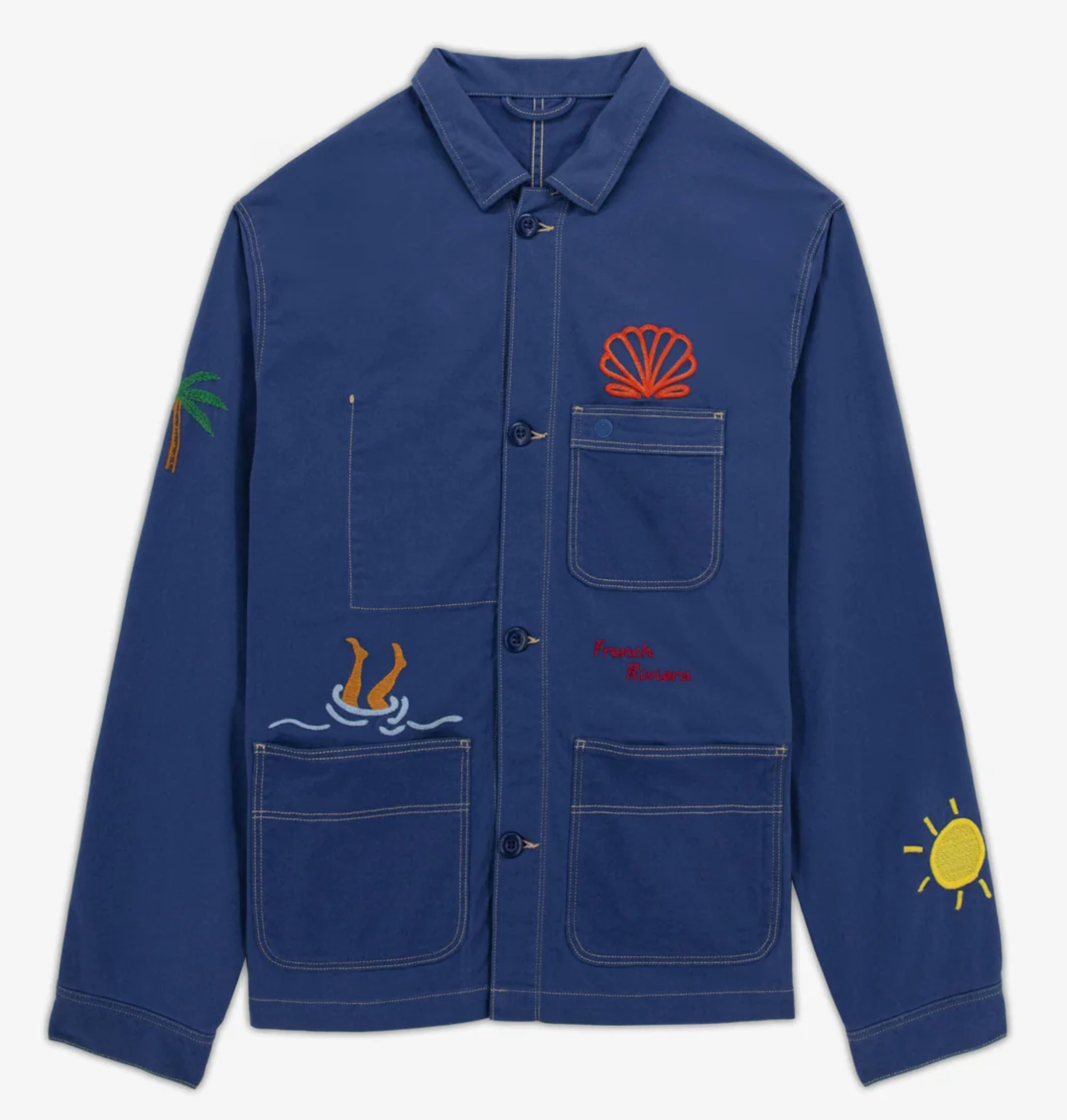 Wendel worker jacket embroidered in nation blue