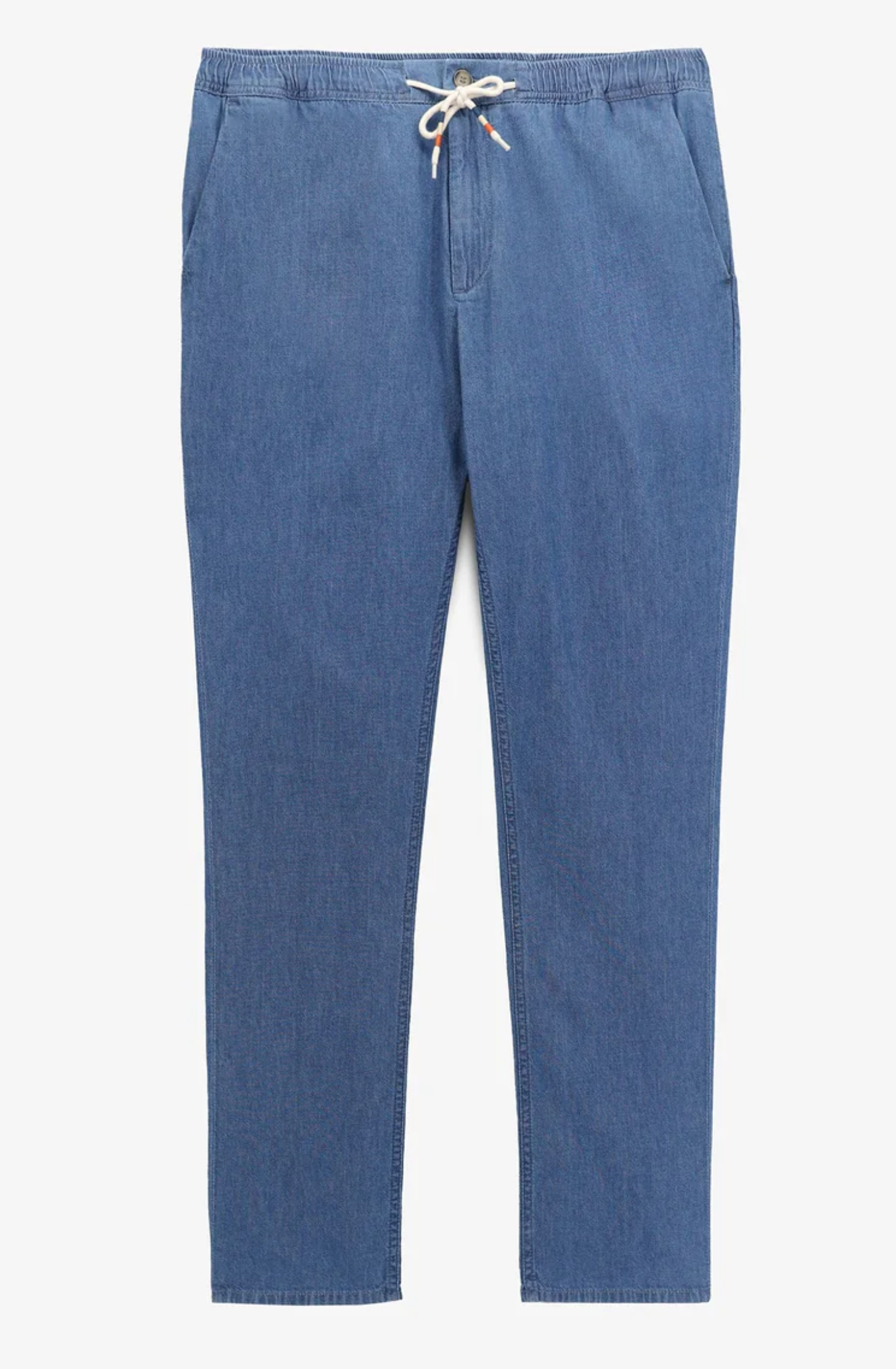 738 chambray tapered chinos with elasticated waistband and denim blue Regular price