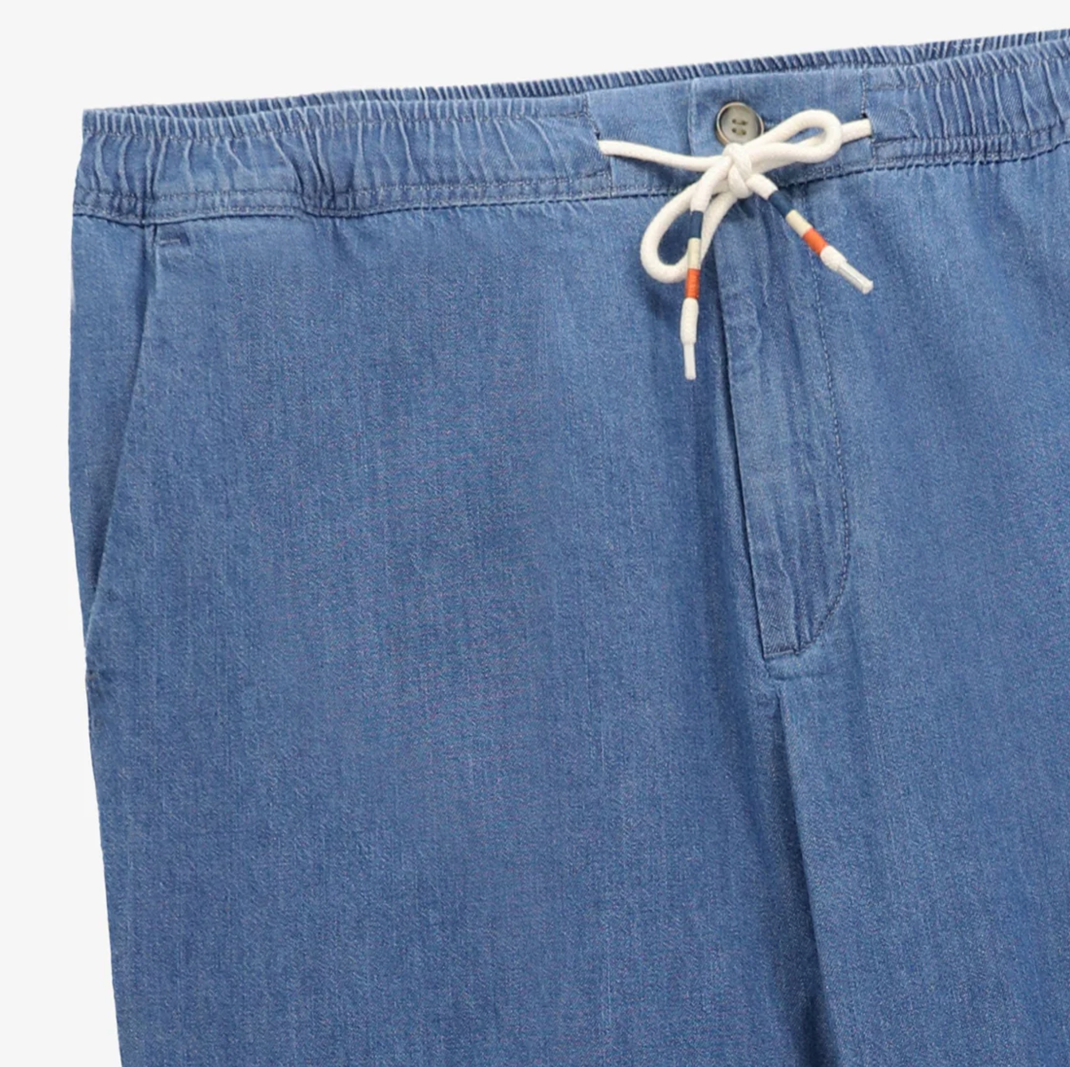 738 chambray tapered chinos with elasticated waistband and denim blue Regular price