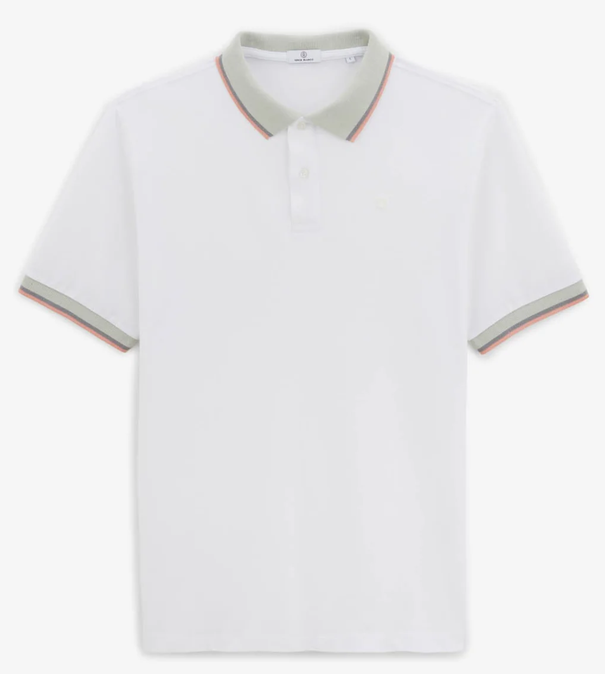 Laos white short-sleeved polo shirt for men