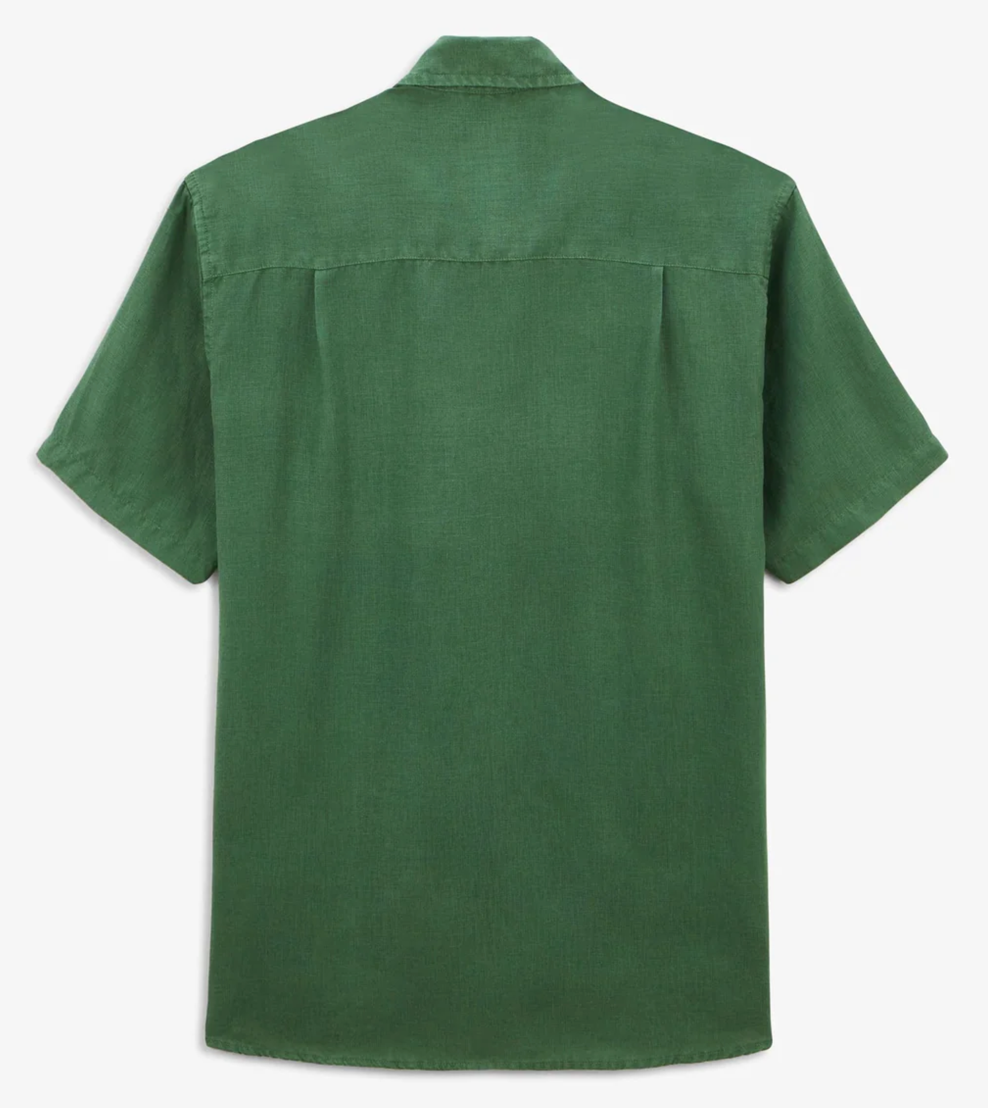 Charles short-sleeved shirt in mint green linen