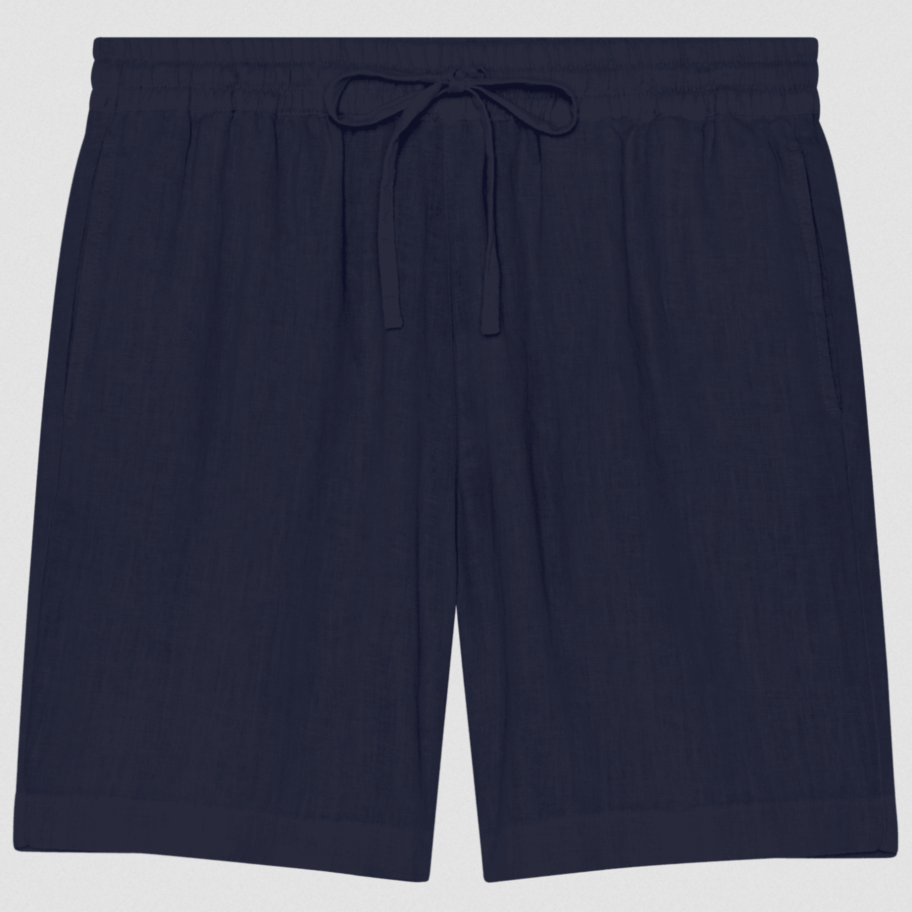 NAPOLI - Navy relaxed linen shorts