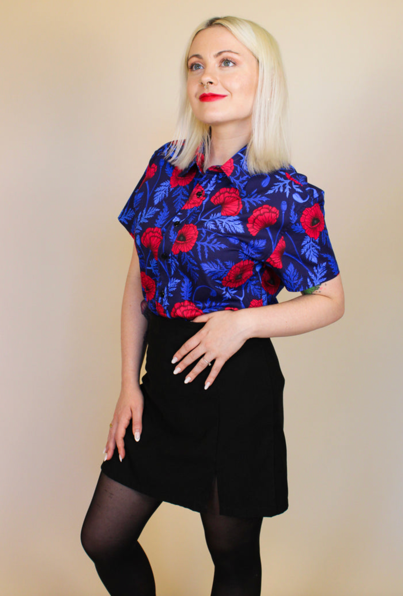 Simone Top - Red Poppy