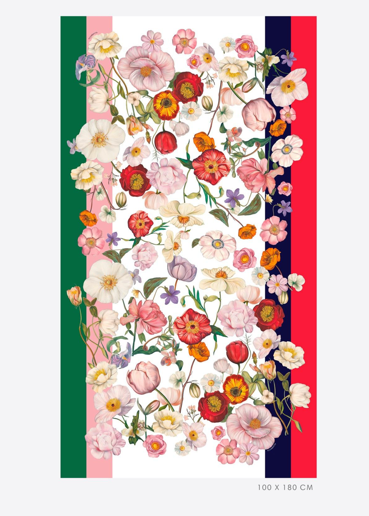 MULTICOLORED FLORAL PRINTED SCARF