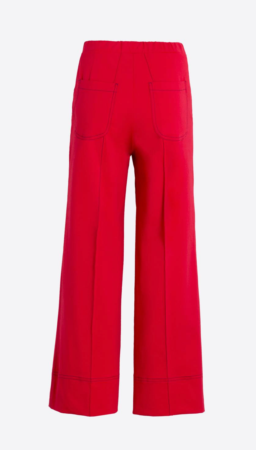 WIDE RED TROUSERS