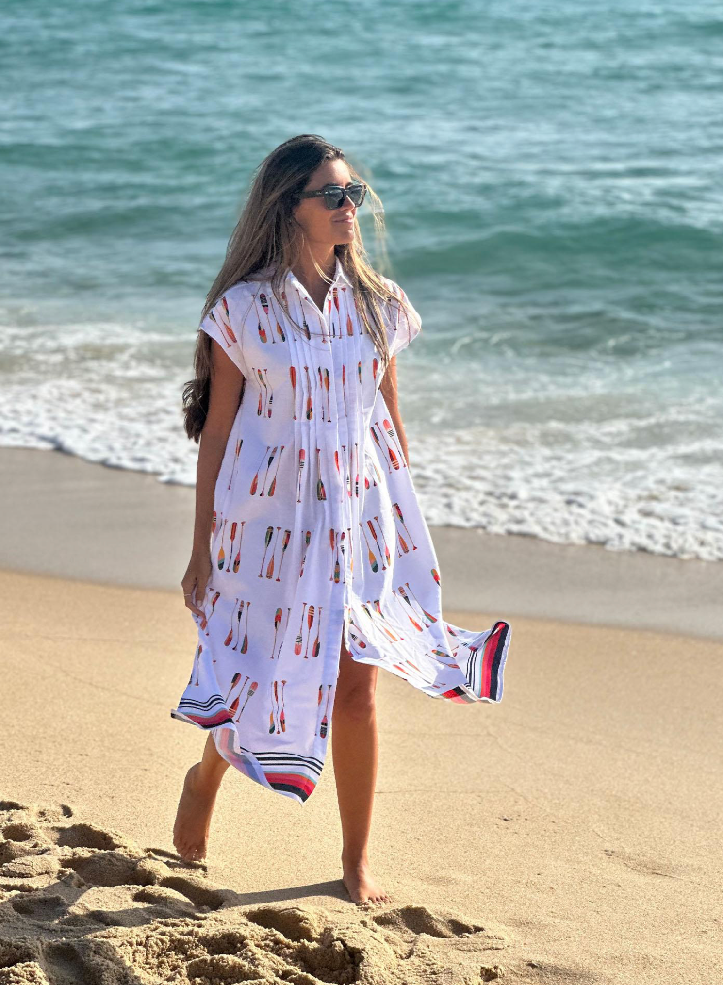 OAR PRINTED PATTERN DRESS