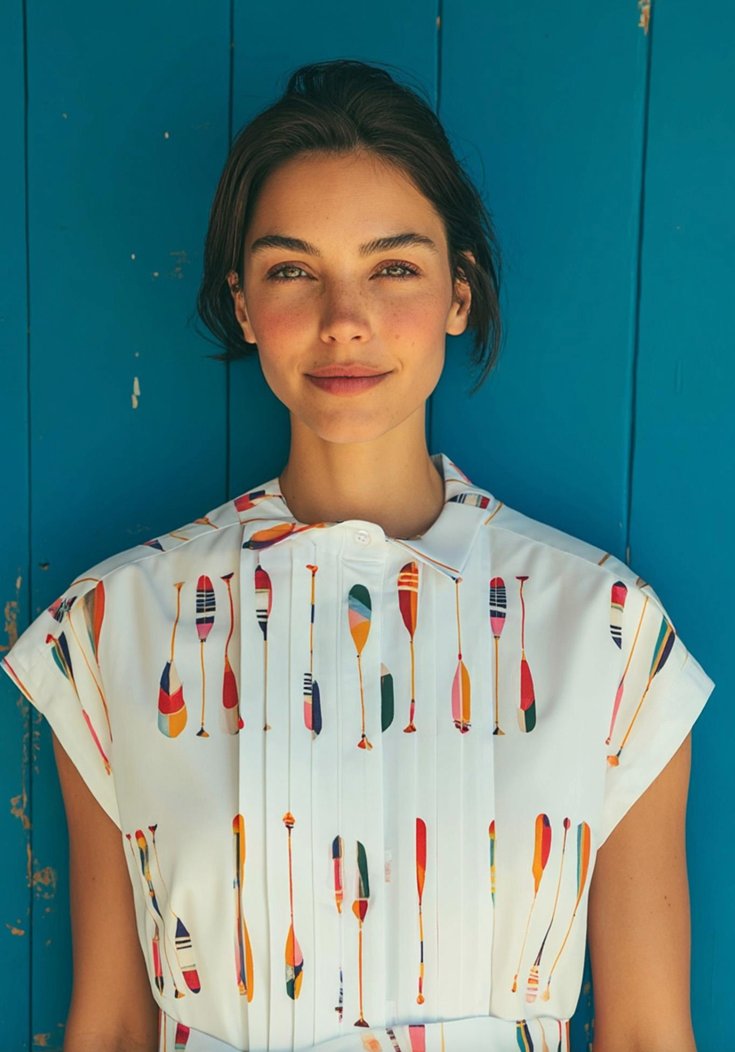 OAR PRINTED PATTERN DRESS