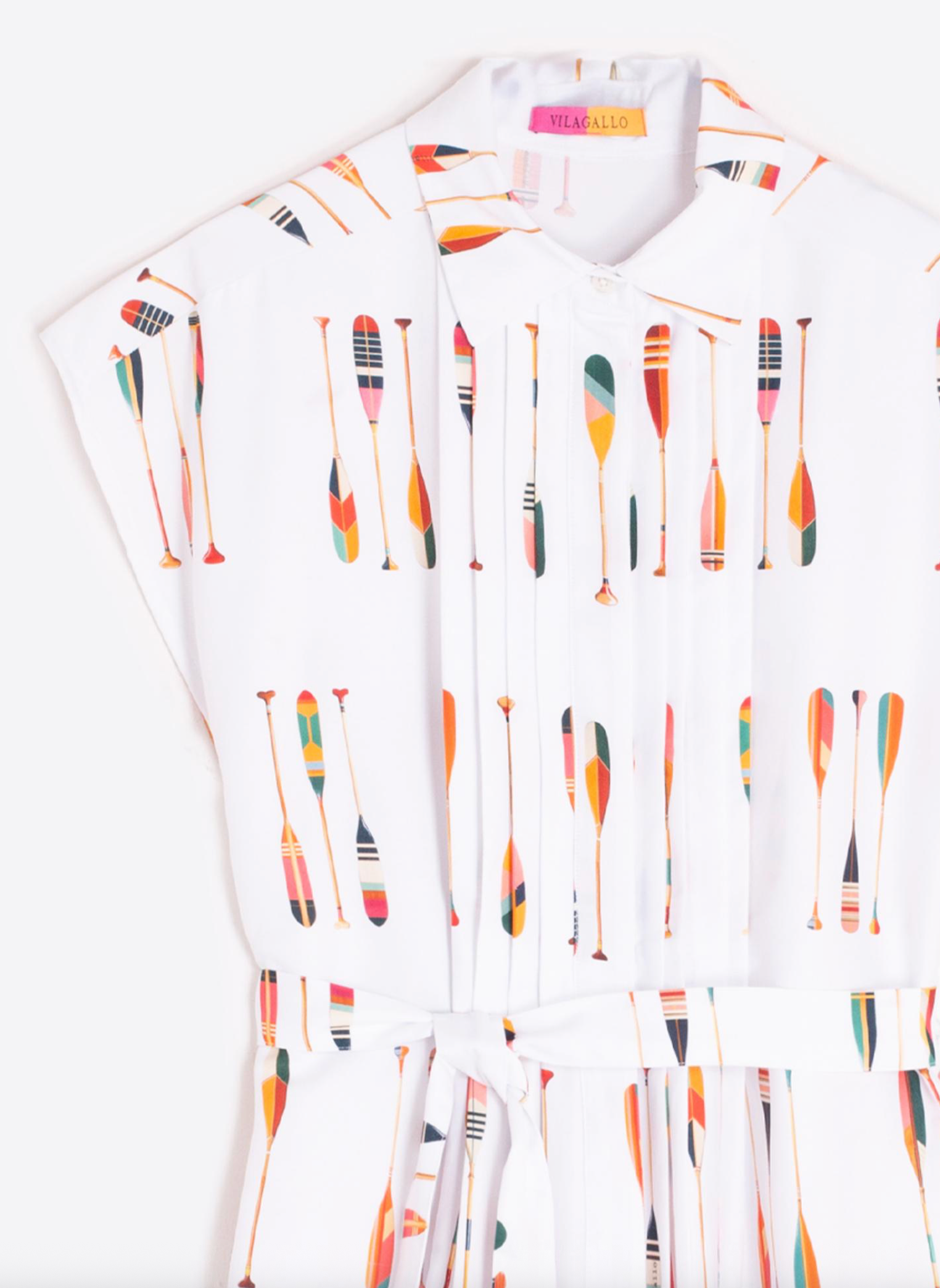 OAR PRINTED PATTERN DRESS