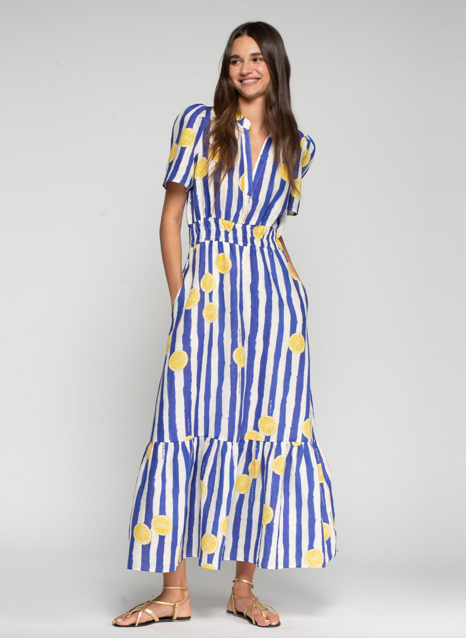 STRIPED LEMON DRESS