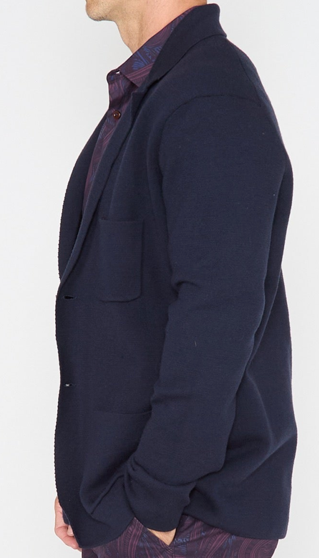 JACOB SWEATER JACKET - NAVY