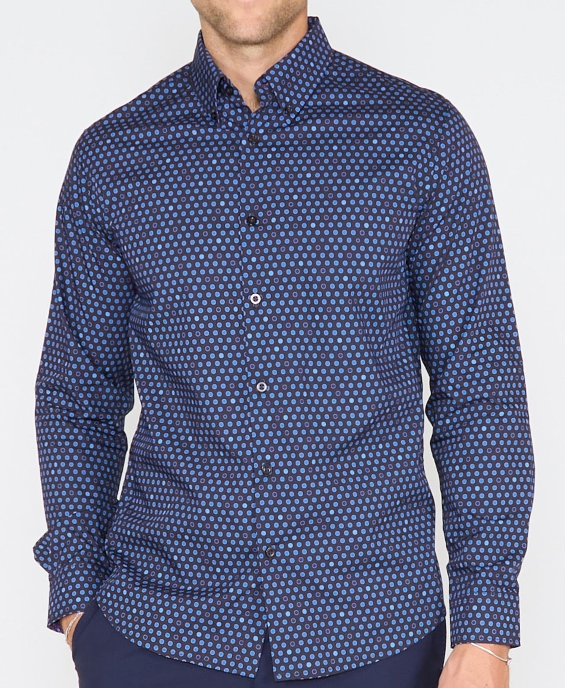 MITCHELL POLKAHALO SHIRT - NAVY