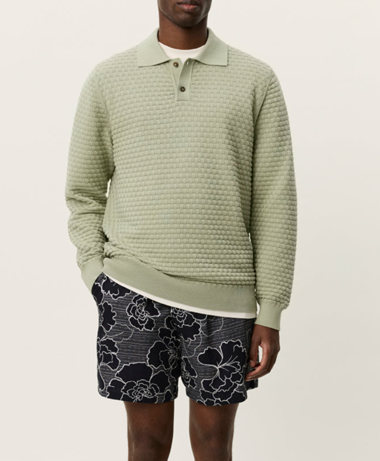 Billy Weave Knitted LS Polo