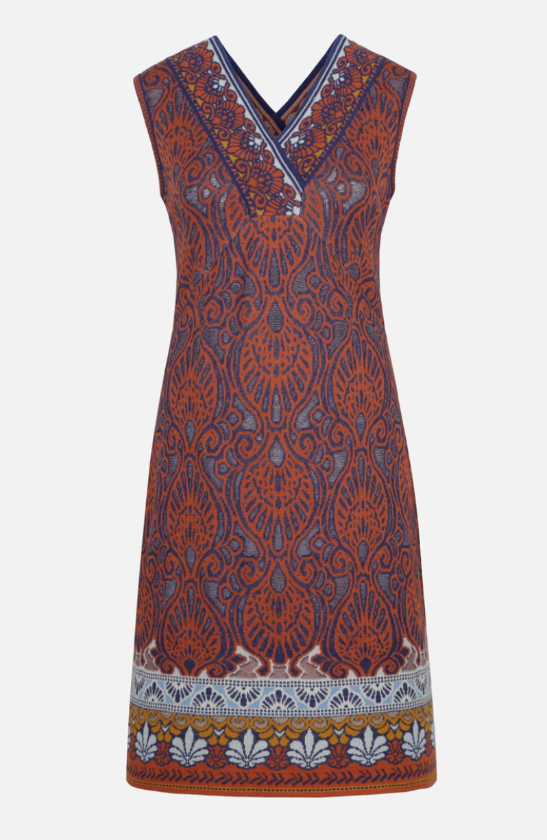 Jacquard Dress Mediterranean Pattern