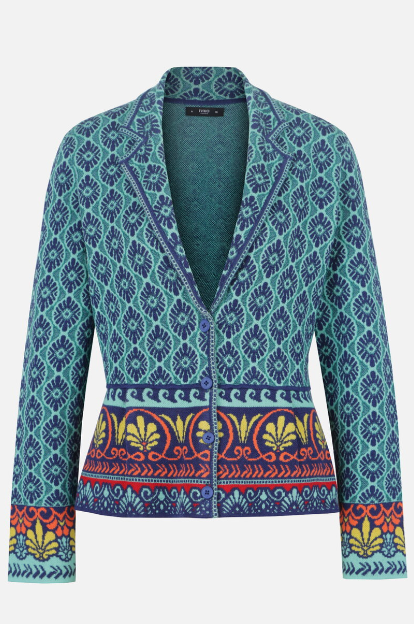 Jacket with Lapels, Mediterranean Pattern