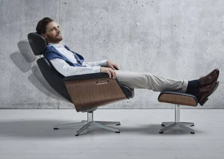 Conform TIMEOUT CHAIR - Quick Ship - XL Fantasy - Item 21149 - Black / Walnut / Alu Foot
