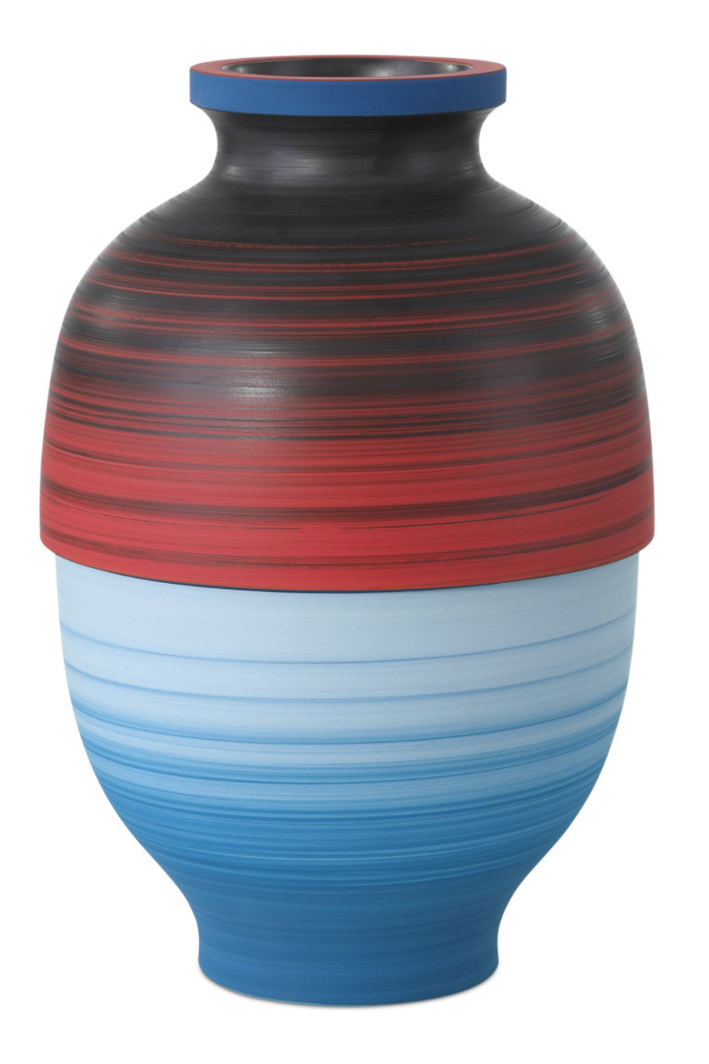 Happy 80's Black, Blue, Red & Orange Vase Set of 3
