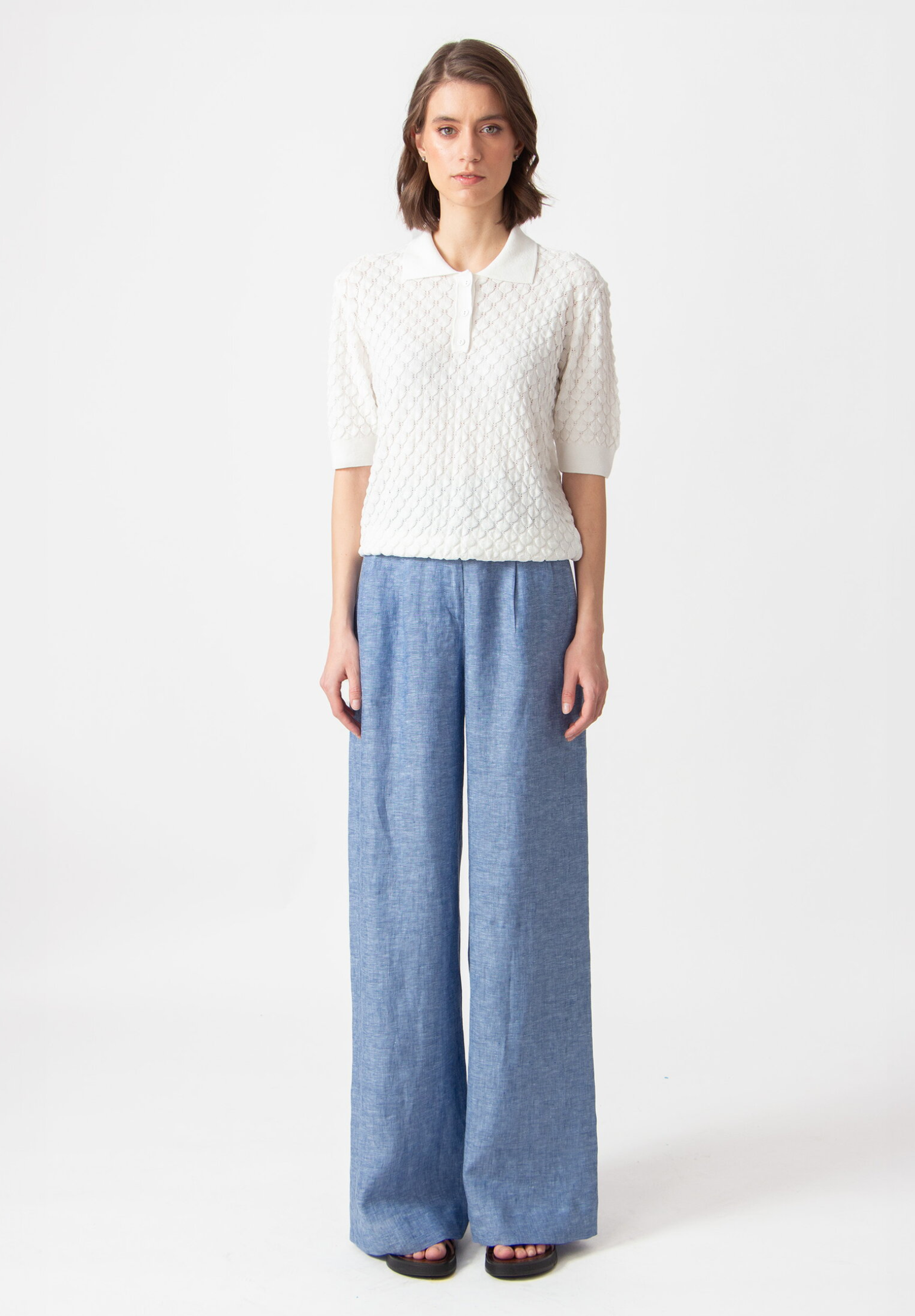 Linen Pants · Blue