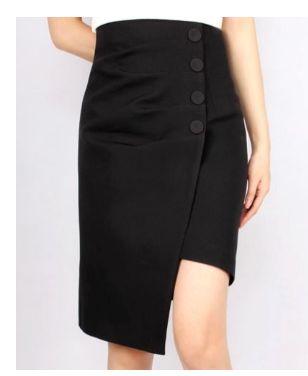 Black Irregular Skirt