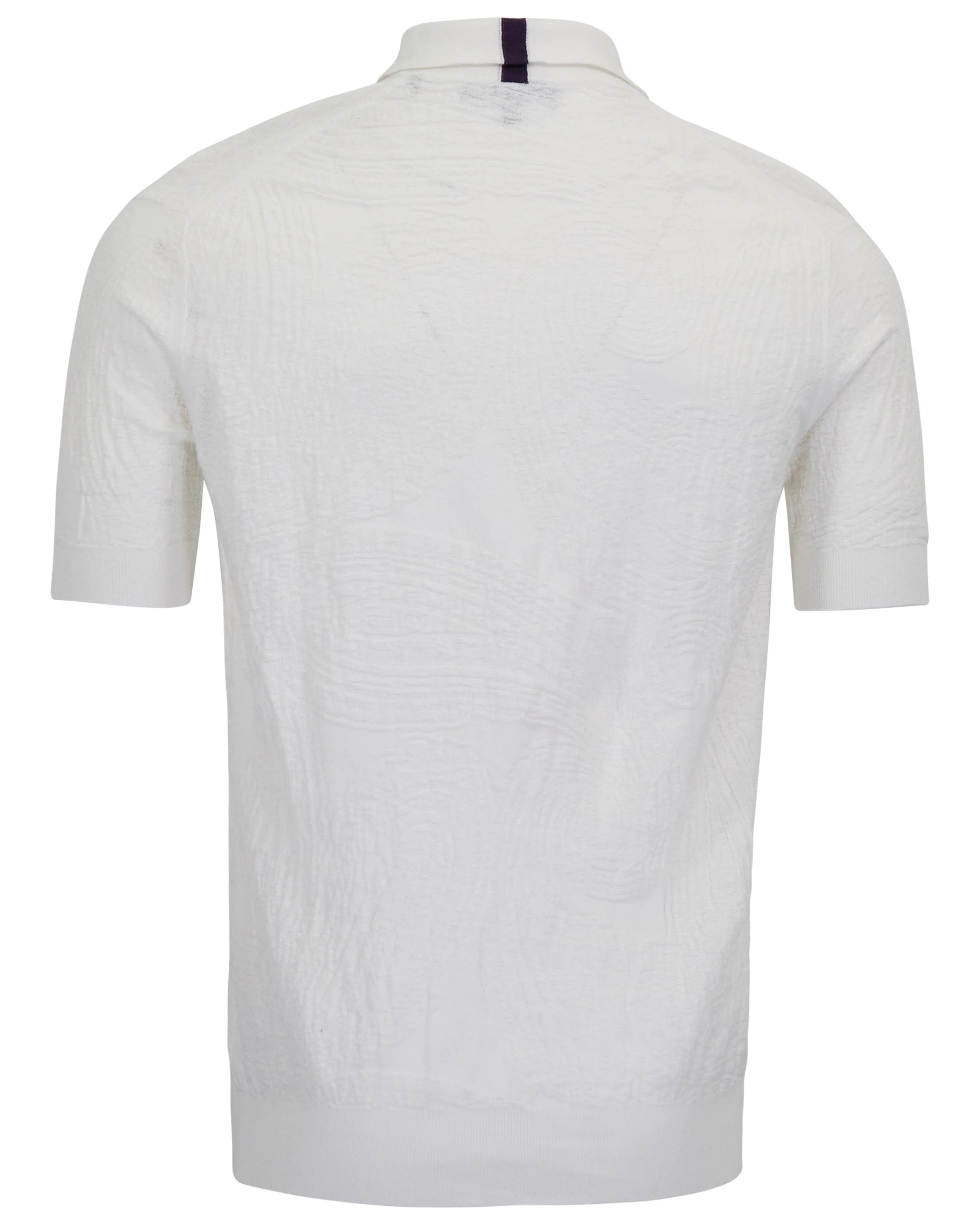 PETERSON JACQUARD LINEN COTTON POLO