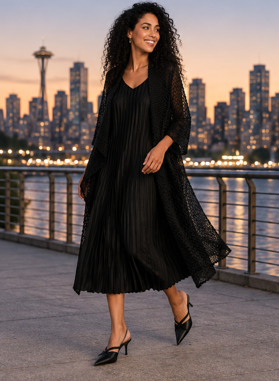 Nightstar Pleated Coat