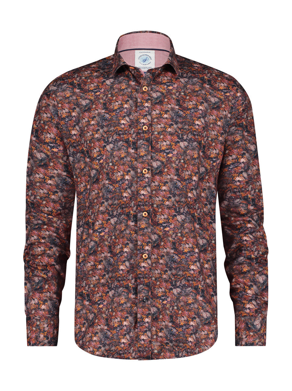 burgundy floral dress shirt Au Noir Shirt Salvatore Burgundy