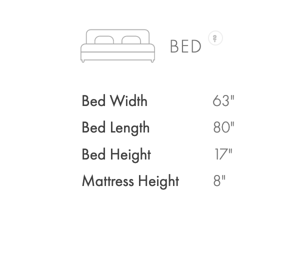 Bed dimensions.