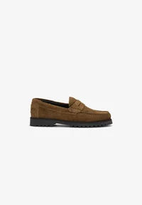 Hairy Suede Loafer - Bone Brown