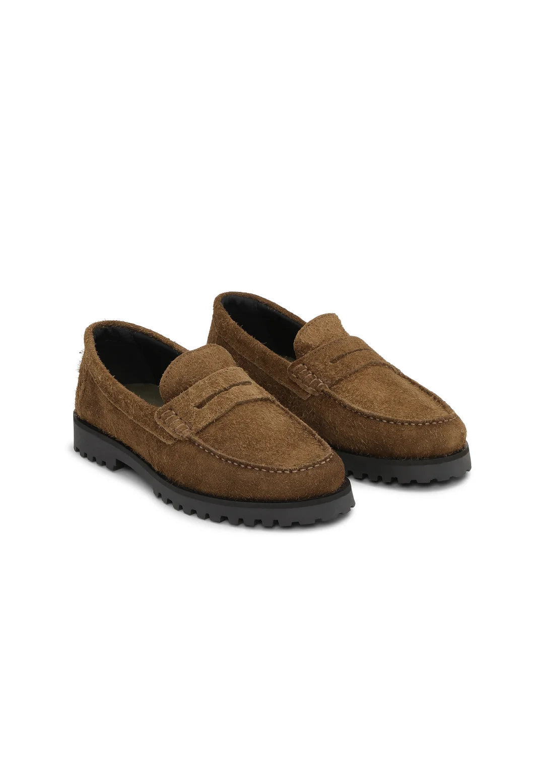 Hairy Suede Loafer - Bone Brown