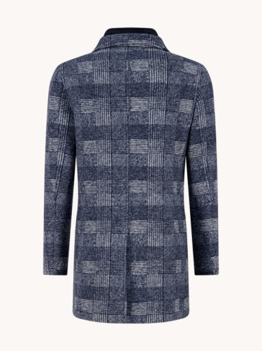 Overcoat Check - Jeans Blue