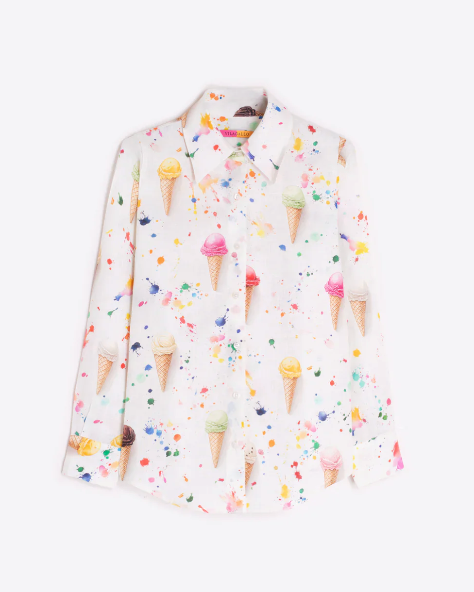 MULTICOLOUR ICE CREAM PRINT SHIRT