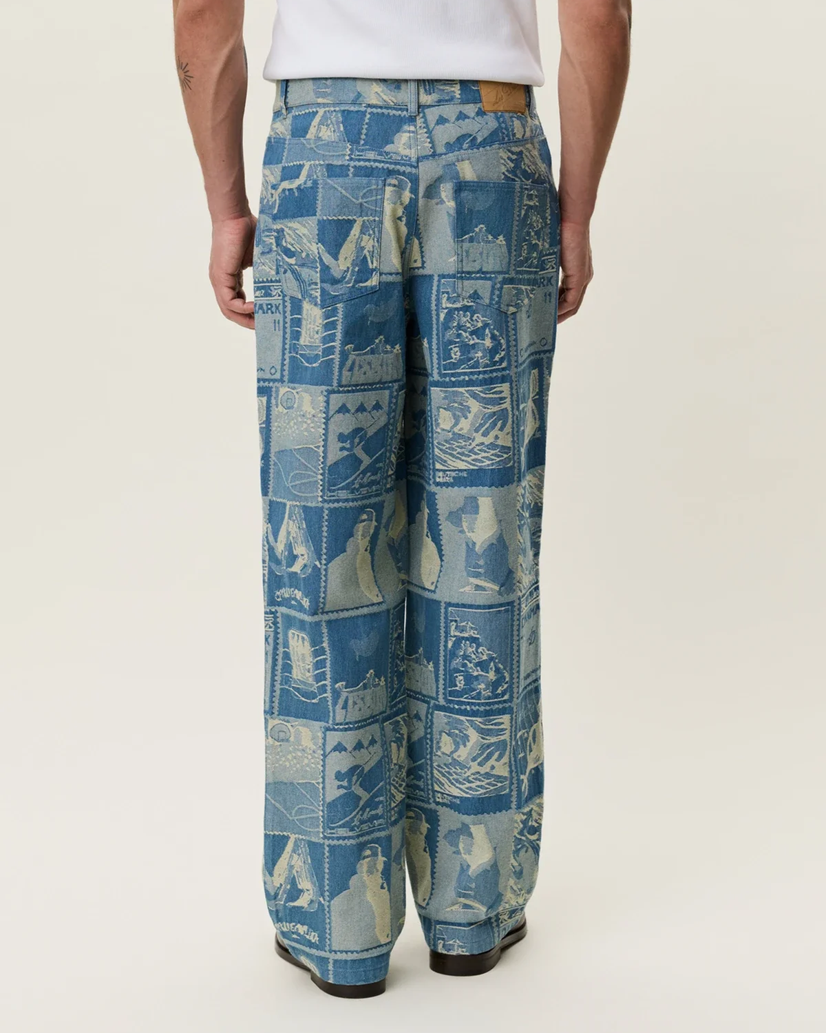 Roi Stamp Jacquard Denim Jeans