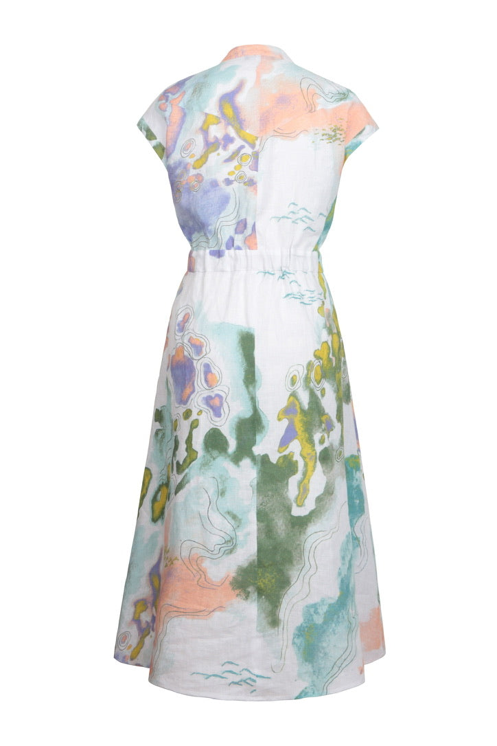 251640 · Printed Dress, Terrain Pattern