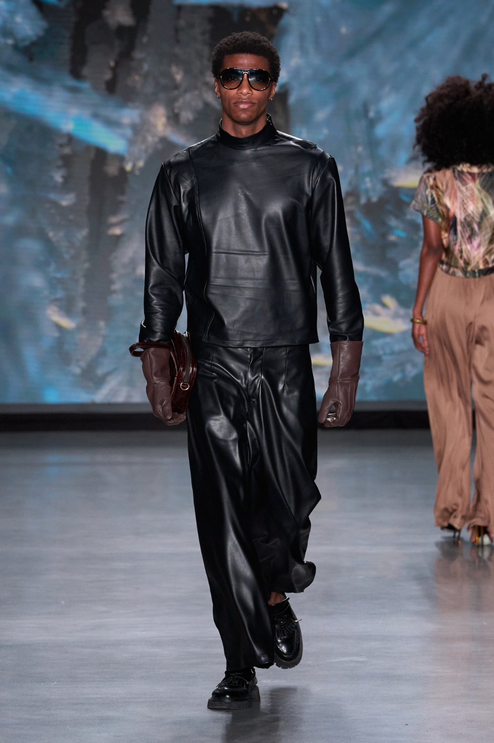 Leather Turtleneck