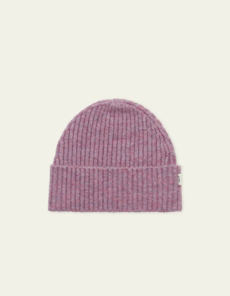 Rib Beanie - Oyster Rose Melange