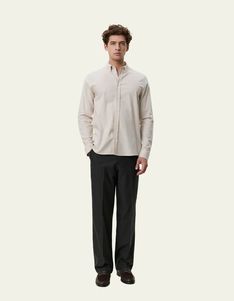 NB Soft Flannel Shirt - Oyster Gray White