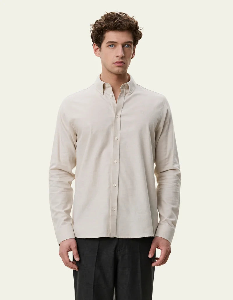 NB Soft Flannel Shirt - Oyster Gray White