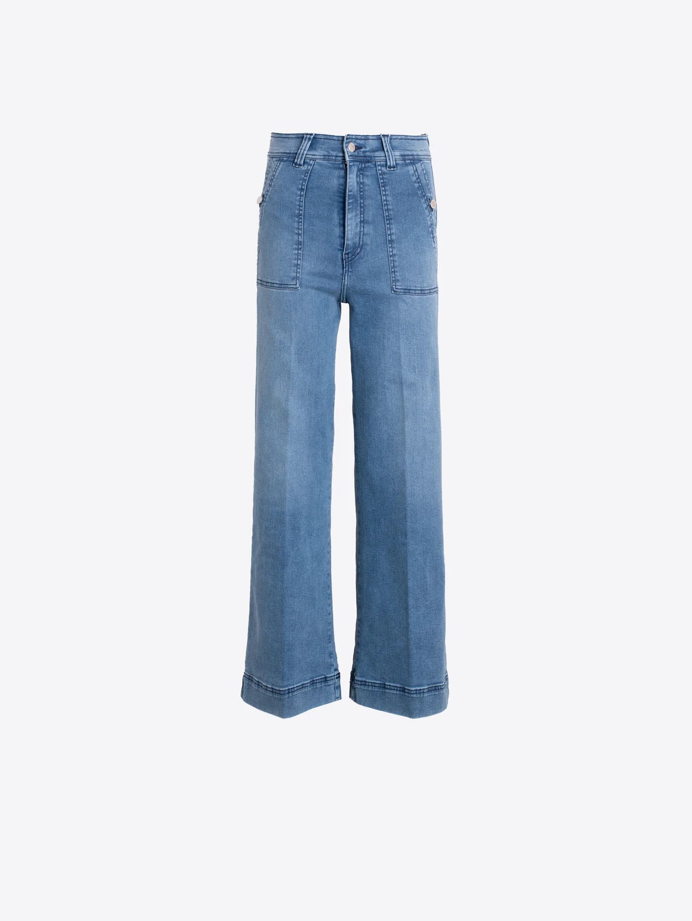 STRAIGHT LEG JEANS WITH MARKED POCKETS