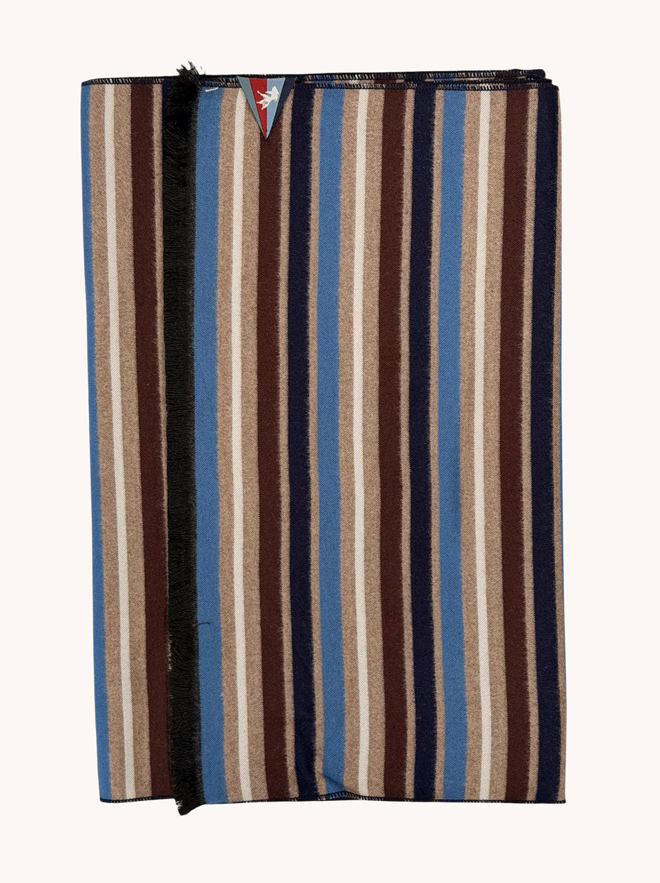 Blue Multicolored Striped Scarf