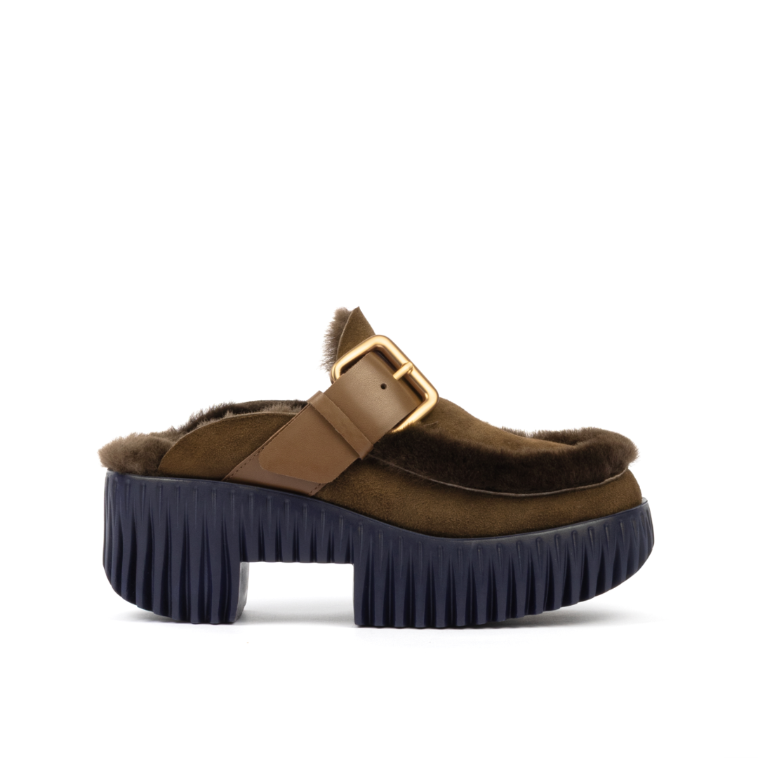 PILA Shearling Mule