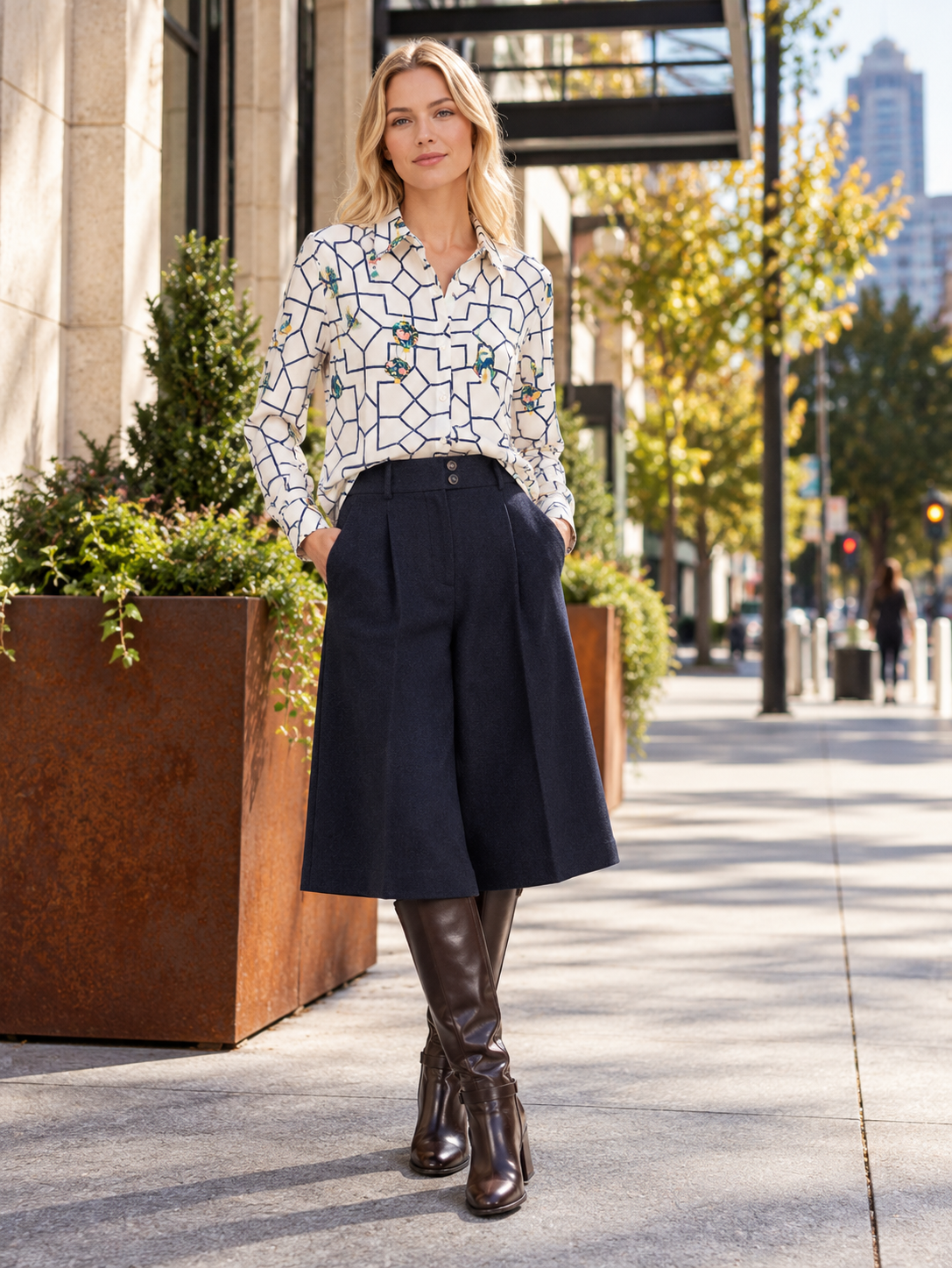 Raw Bamboo Geometric Shirt
