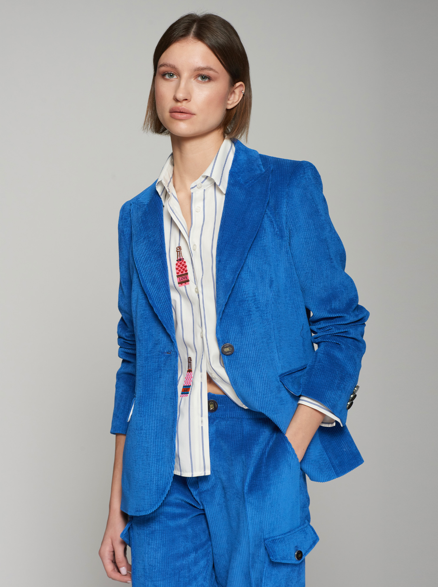 Blue Corduroy Blazer