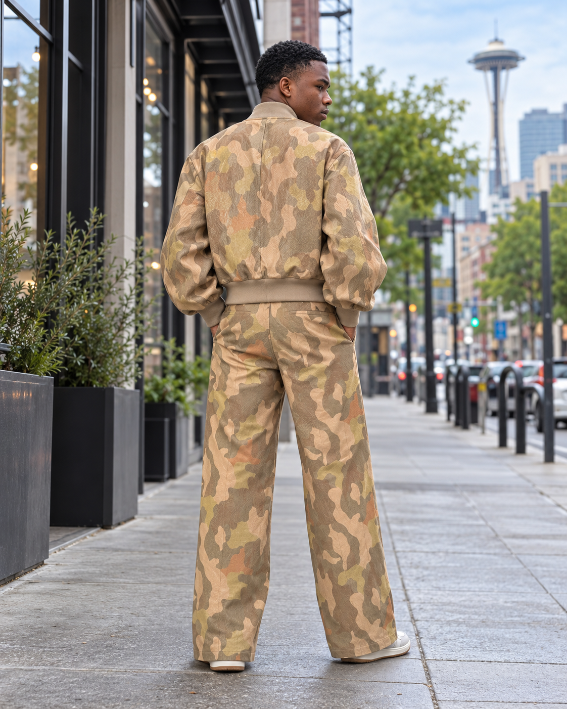 Camouflage Reversible Bomber Jacket