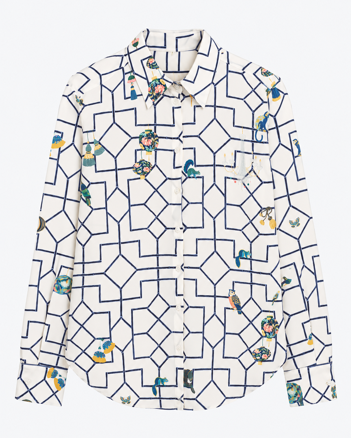 Raw Bamboo Geometric Shirt