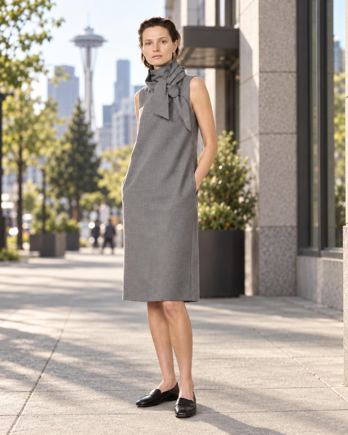 Danae Dress Irregular Wool