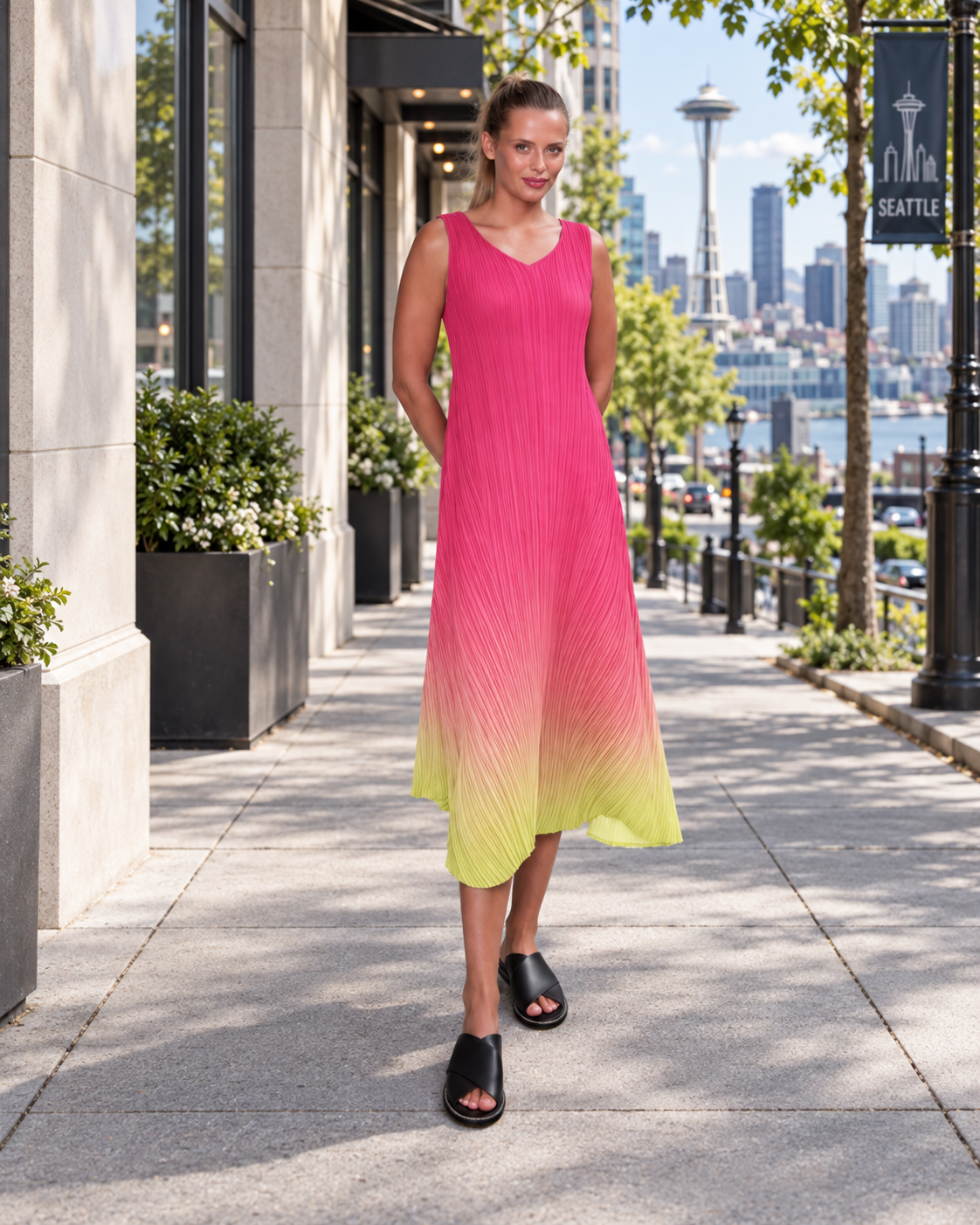 Estrella Pleated Dress
