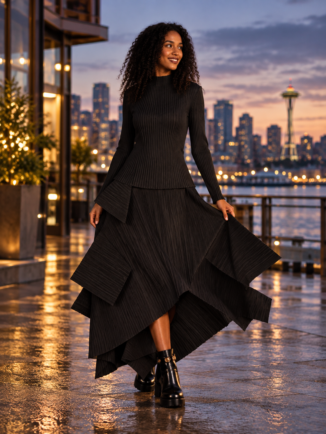 Shuttle Pleated Skirt