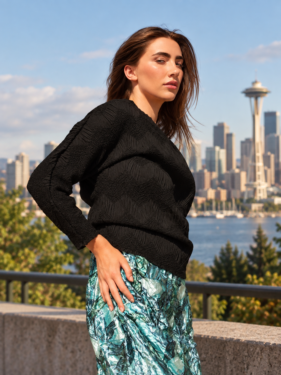 Cion Pleated Top