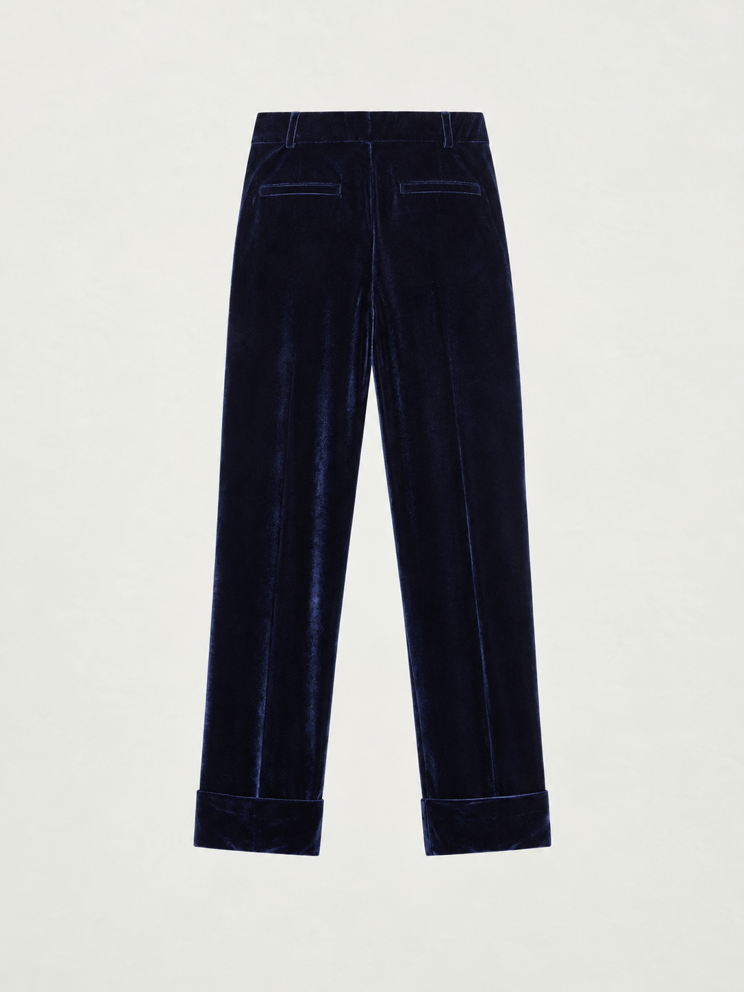 Navy Velvet Trousers
